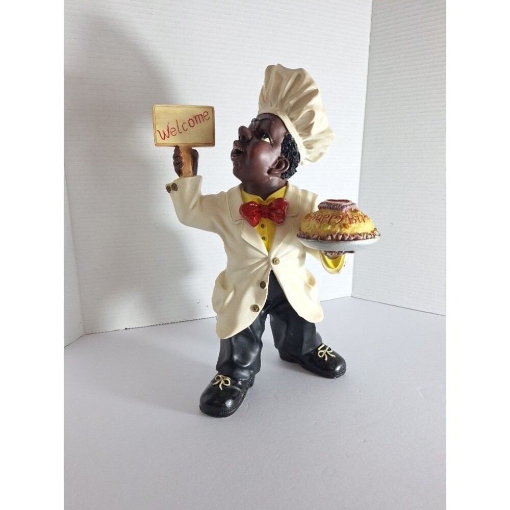 Ethnic African American KMC Chef Welcome Happy Birthday‎ Vintage Kitchen Decor